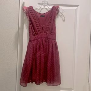 Adorable Maroon Baby Doll Dress